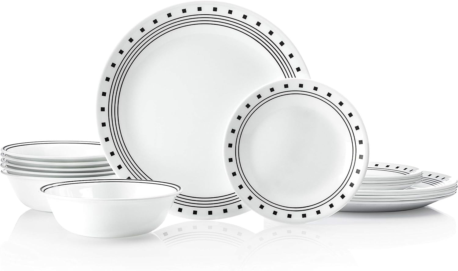 S (18-piece, Service For 6) Dinner/snack Plates & Bowls