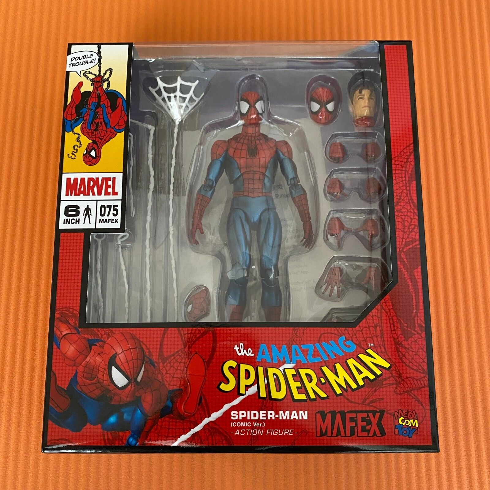 MAFEX No.075 MARVEL SPIDER-MAN COMIC Ver. Action Figure Medicom Toy New
