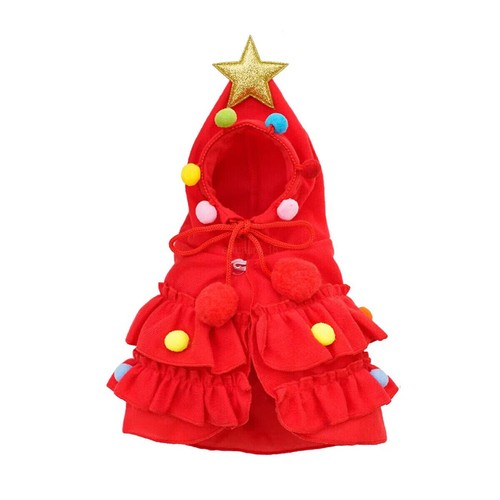 2025 Autumn Winter Christmas Pet Clothes Christmas Tree Cloak Pet Shawl Holiday - Picture 19 of 22