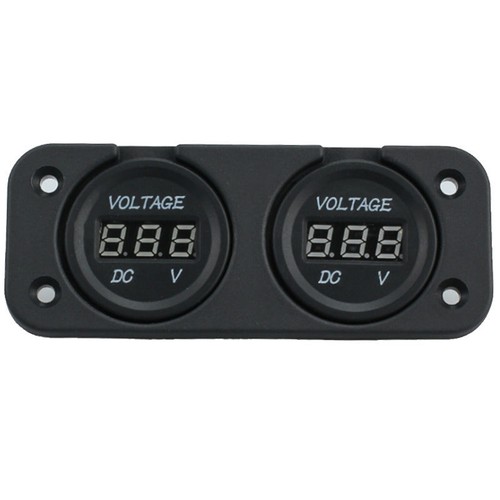 Digital LED Volt Meter Dual Battery Monitor Boat Voltage Marine Gauge DC 12V-24V - Picture 5 of 7