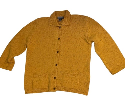 Vintage 1990s LAND'S END multicolor panel wool knit sweater, M