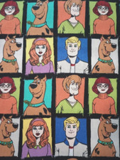 scooby doo fun fabric 10 by 9.5 inch new
