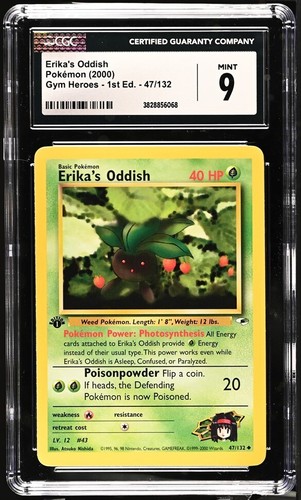 Erika's Oddish (1st Edition) graded CGC 9 for sale on eBay