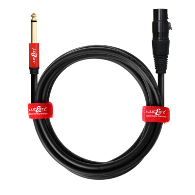 XLR 3 Pin Buchse (Mikrofon) auf 6,35 mm 1/4'' Klinke Kabel Audio geschirmt OFC Kabel