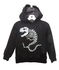 Cat Jack Black Hoodie T Rex Dinosaur Boys Sweatshirt XS 4-5