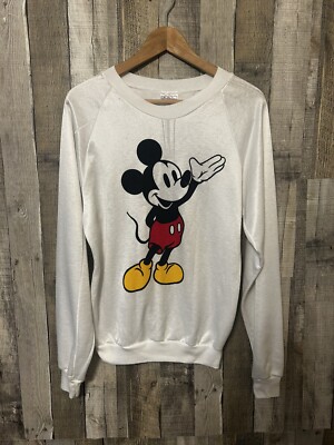 Vintage 1980's Disney Mickey Mouse Double Sided Crew Neck