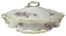 Carlsbad LS&S Austria Oval Covered Casserole Dish Vegetable Serving Purple