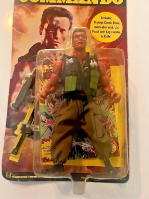 Vintage Schwarzenegger Commando Action Figure by Diamond Toymakers Vintage Schwarzenegger Commando Action Figure by Diamond Toymakers