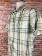 Fox Shocks Racing Men's Short Sleeve Button Up Shirt Size Medium H34