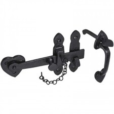 Cottage Thumb Gate Latch Black Antique 200mm Old Hill Iron Garden + Fixings