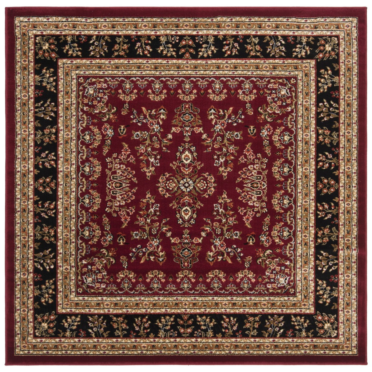 SAFAVIEH Lyndhurst Collection Area Rug - 8' x 10', Beige & Ivory, Traditional Oriental Design, Non-Shedding & Easy Care, Ideal for High Traffic Areas in Living Room, Bedroom (LNH212D