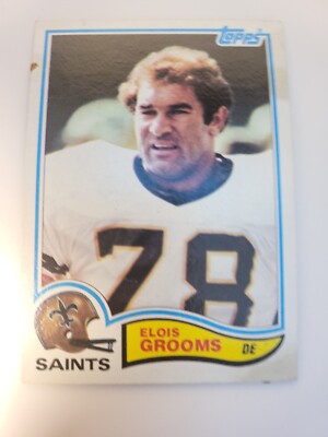 1982 Topps Elois Grooms football card #406