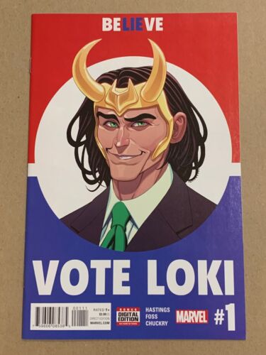 VOTE LOKI #1 TRADD MOORE COVER, NM 1ST PRINTING, MARVEL 2016, THOR, AVENGERS - Picture 1 of 2