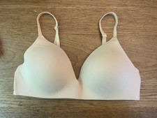 PINK Victoria's Secret Marzipan Script 36DD Wear Everywhere Wireless Lined Bra