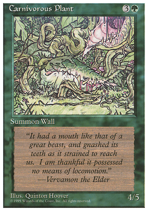 Magic the Gathering MTG Carnivorous Plant (235) Fourth Edition LP