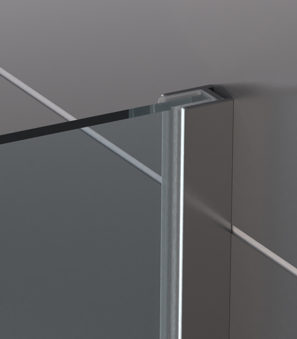 Aluminium Duschkabinen-U-Profil 200 Cm – Für 10 Mm Glas, Edelstahloptik Gebürstet