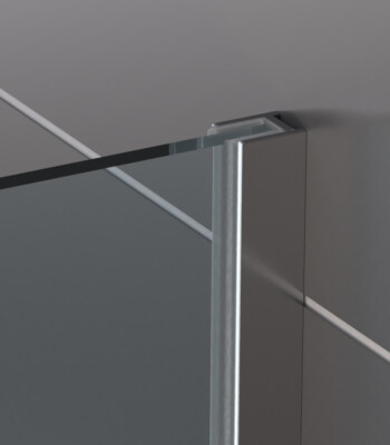 Aluminium Duschkabinen-U-Profil 200 Cm – Für 10 Mm Glas, Edelstahloptik Gebürstet