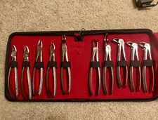 Dental-Surgical Extracting Extraction Forceps Set of 10 Dental Instruments