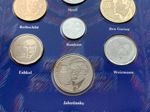 1992 ISRAEL JEWISH LEADERS UNCIRCULATED OFFICIAL MINT COINS SET - Picture 8 of 12