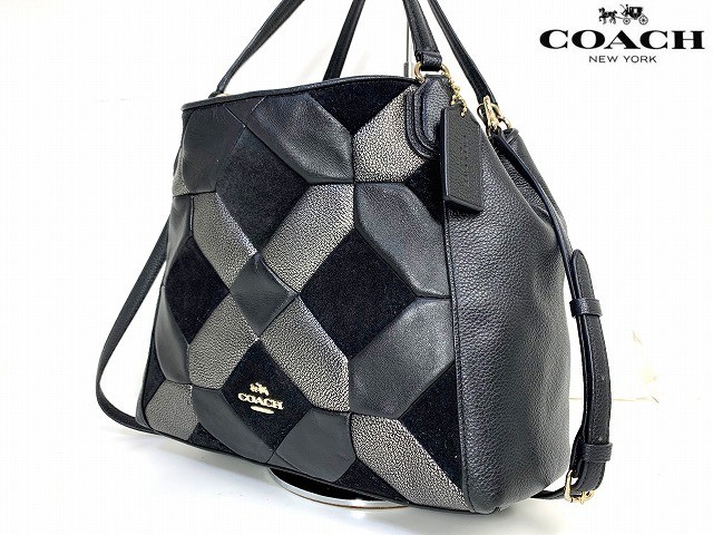 beautiful  COACH Patchwork Leather 2Way Shoulder … - image 3