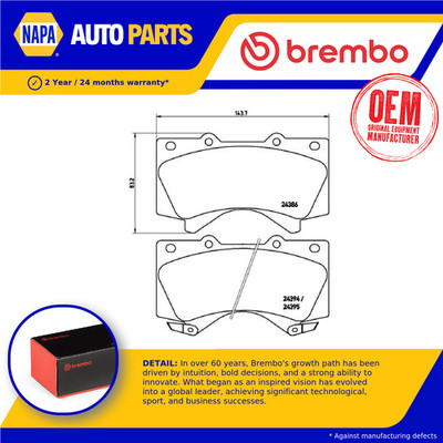 Brake Pads Set fits TOYOTA LAND CRUISER URJ202W 4.6 Front 2012 on 1UR-FE Brembo