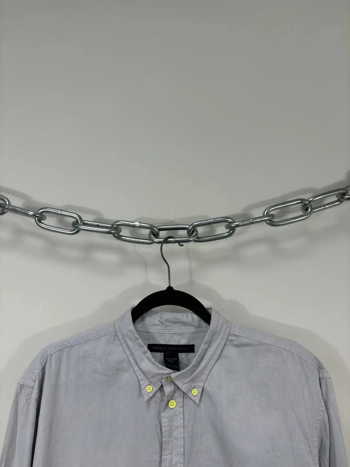 Marc By Marc Jacobs Men’s Gray Pocket Button Down Long Sleeve Shirt L - Image 4 of 4