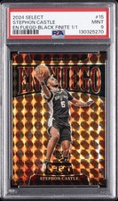 2024 PANINI SELECT EN FUEGO BLACK FINITE 1/1 #15 STEPHON CASTLE 1/1 PSA 9