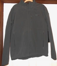 North Face Dark Gray Softshell Windwall Windproof Fleece Lined Jacket Mens Large
