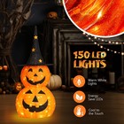 AplusChoice 2Pcs 3FT Halloween Collapsible Pumpkin Decorations 150 Lights Décor — photo 6