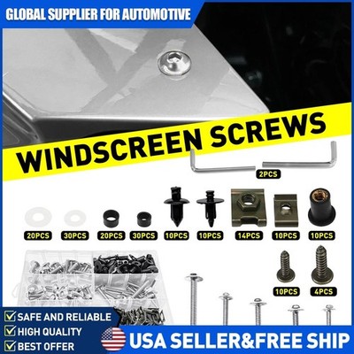 253X Silver Aluminum Fairing Bolt Kit Fastener Clips Body Work Screw For Suzuki