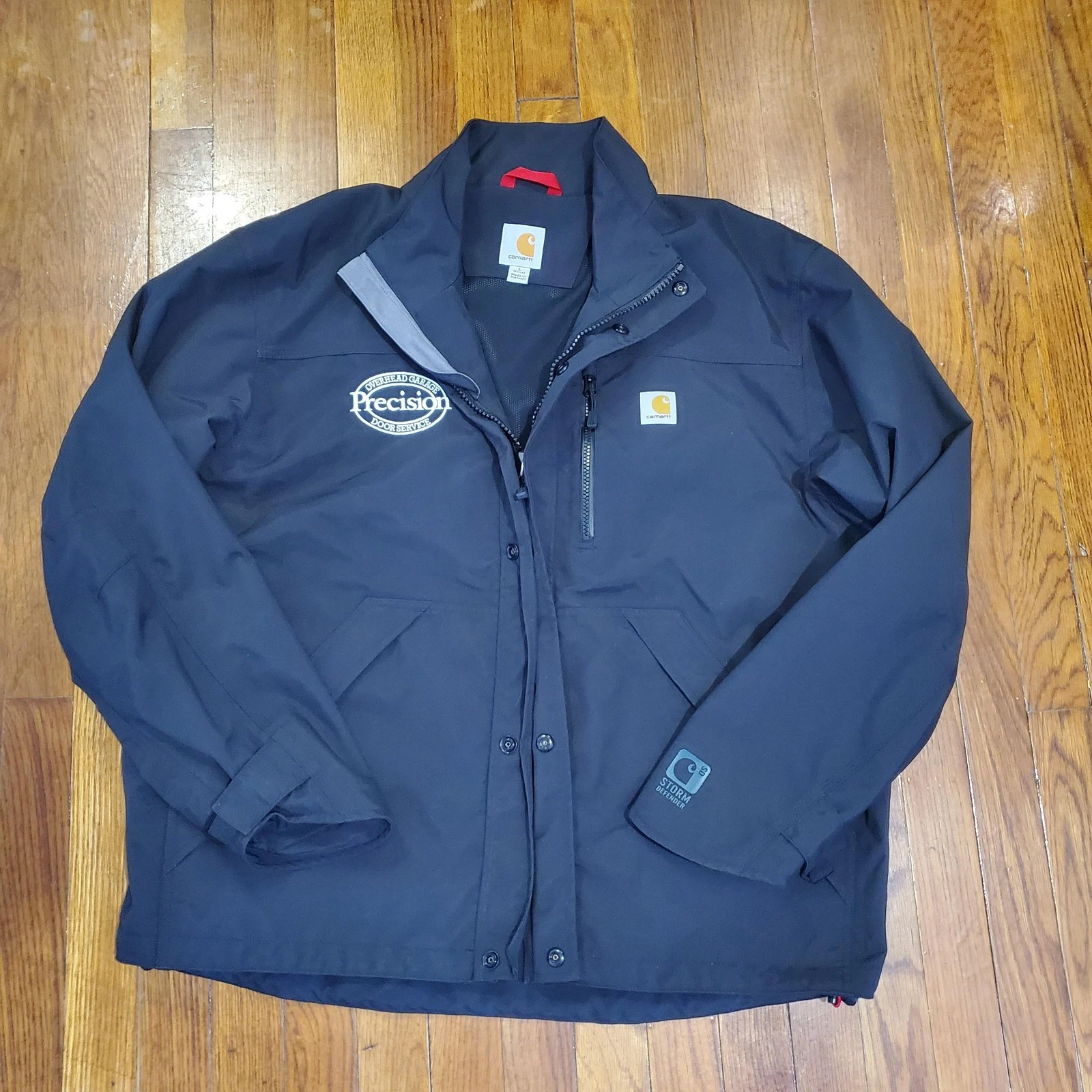 Carhartt Jacket Mens Large Black Storm Defender Waterproof Rain Workwear J162
Opens in a new window