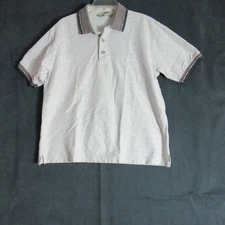 Vintage WearGuard Shirt Mens Large Gray Short Sleeve Polo Golf 90s Made In USA