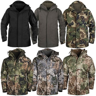 Mil-Tec Jacke Nässeschutz mit Fleecejacke GEN II Outdoorjacke Regenjacke Parka