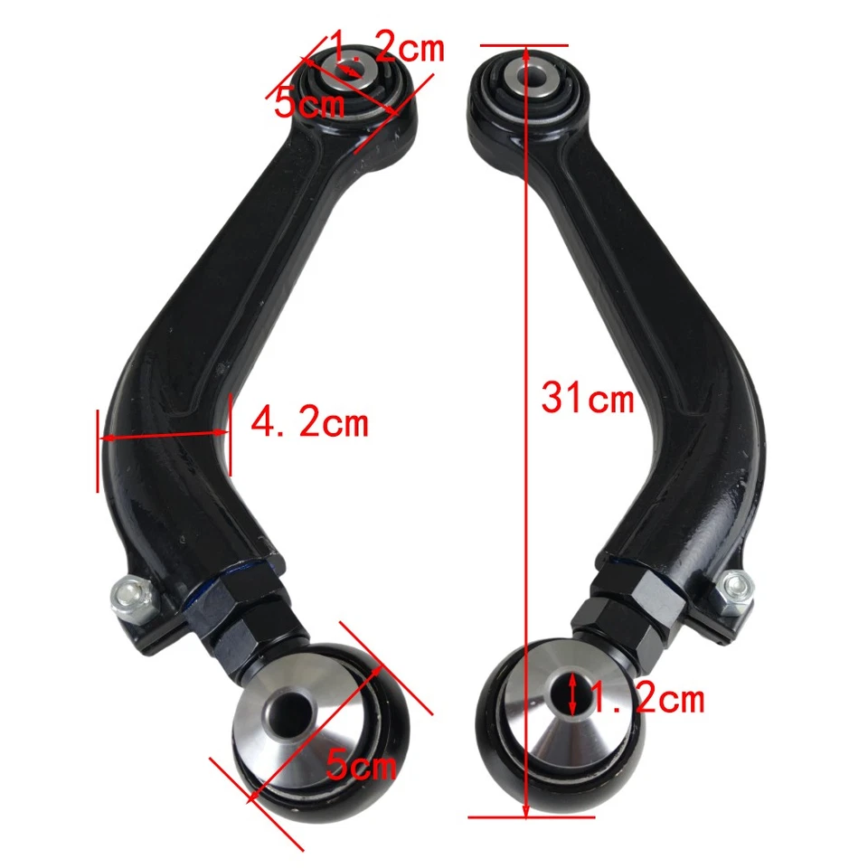 2pcs Rear Adjustable Camber arms Spherical Kit For Ford Mustang 2015-2023 - Image 2 of 4