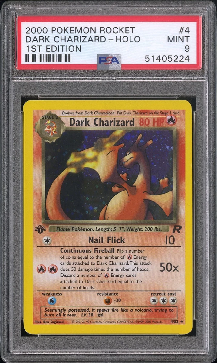 Pokémon TCG Team Rocket Charizard Grade 9 Individual Collectible