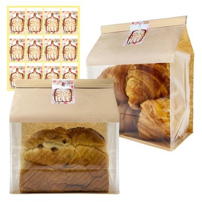 25ct 8.7×4.3×11inch Thicker Large Bread Bags for Homemade with Window, Twist ...