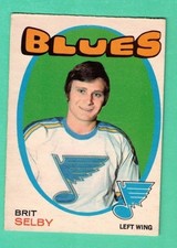 (1) BRIT SELBY 1971-72 O-PEE-CHEE  # 226  BLUES  EX/EX+  CARD (M0921)