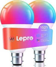 LED Bulb - Smart RGB B22 Light 1521 Lumens - Dimmable & Voice Control