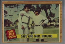 1962 Topps Special Babe Ruth Miller Huggins and Mgr (Green Tint) #137 HOF 1q7