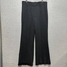 Quince Women's Charcoal Gray Ultra Stretch Ponte Flare Leg Pants Pants Size L/32