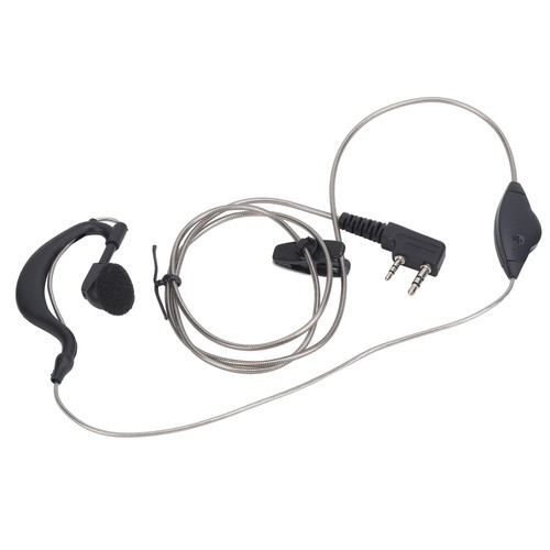 `2 Way Radio Headset 2Pin Flexible Black Cable Headset With Ptt Button G Sh - Zdjęcie 7 z 12