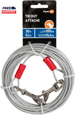 Dog Tie Out Cable  1700 Lbs Break Strength 30Ft Cable
