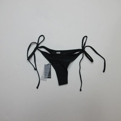 Relleciga Damen String-Bikinihose mit Seitenbindung schwarz Größe XS S Bademode neu mit Etikett