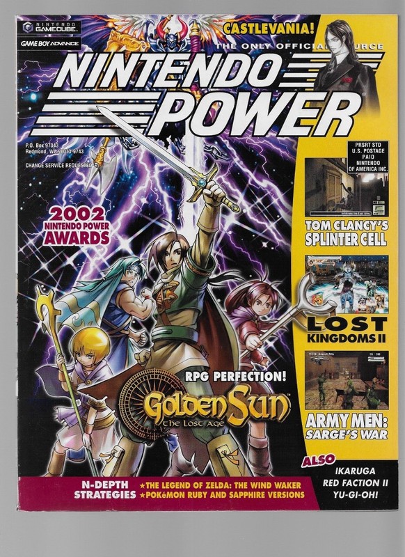 Nintendo Power #168 w/Castlevania Poster Golden Sun Zelda Wind Waker May 2003