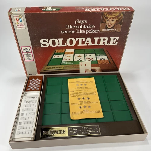 Vintage 1973 ~ SOLOTAIRE Solitaire Game ~ Milton Bradley Lucille Ball ~ COMPLETE