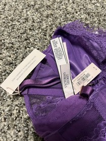 Victoria's Secret Dream Angels Corset Bra Lace Unlined Purple Small NWT New