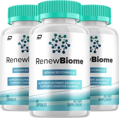(3 Pack) Renew Biome Capsules   RenewBiome Pills Digestive Support, Gut Wellness