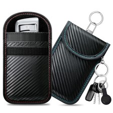 Faraday Pouch for Car Keys Pack of 2 Anti Theft RFID Key Fob Protection Bag with