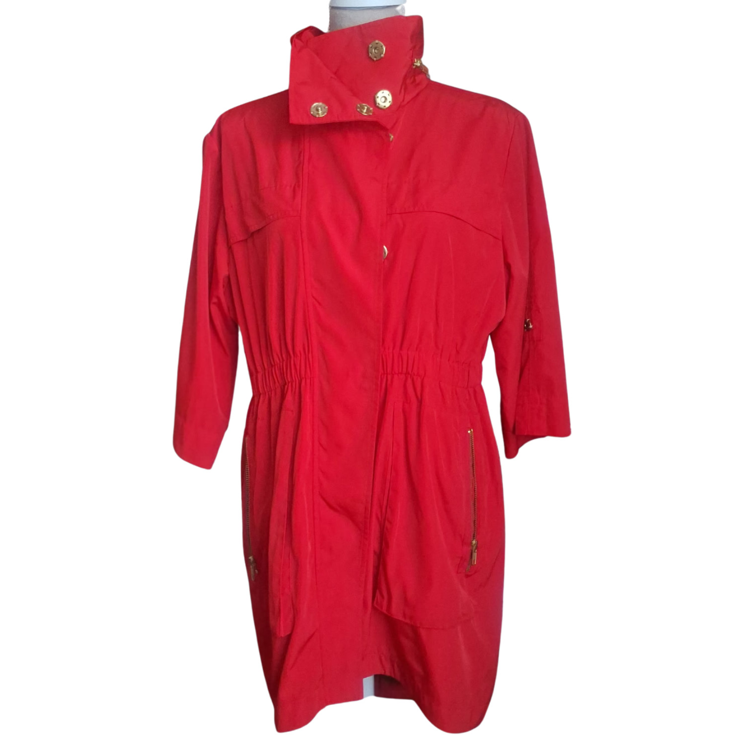 Ali Ro Utility Lightweight Statement Jacket Red B… - image 3