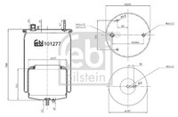 Federbalg Luftfederung Febi Bilstein 101277 FüR Volvo FH FM 2 3 FMX